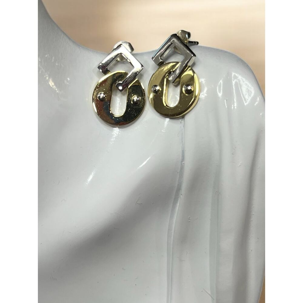 Coach 90288 Mixed Metal Geometric Drop Earrings - Picture 7 of 9